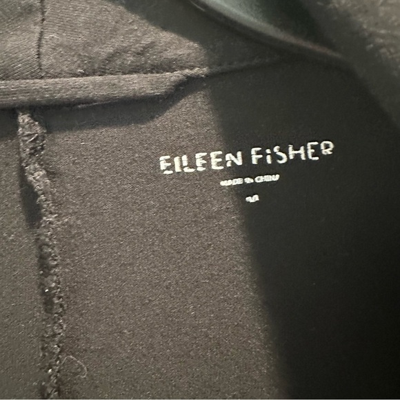 Eileen Fisher Classic Black Cardigan - Picture 2 of 4